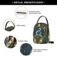 thumbnail image 4 of FORMRS Crossbody Bag for Women Quilted Travel Shoulder Cell Phone Purse with Chain Strap Handbag, Green Celestial Serpent, 4 of 7