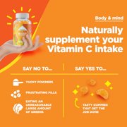 Natural Vitamin C Gummies for Adults - High Potency Vitamin C Immune Support Gummies - Ascorbic Acid Chewable Vitamin C Gummies Immune Booster for Adults with Potent Brain Vitamins Supplements