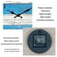 thumbnail image 3 of Beach Themed Blue Wall Clocks Battery Operated 12 inch Silent Coastal Nautical Wooden Clock Decorative for Kitchen Living Room Office Bedroom, 3 of 8