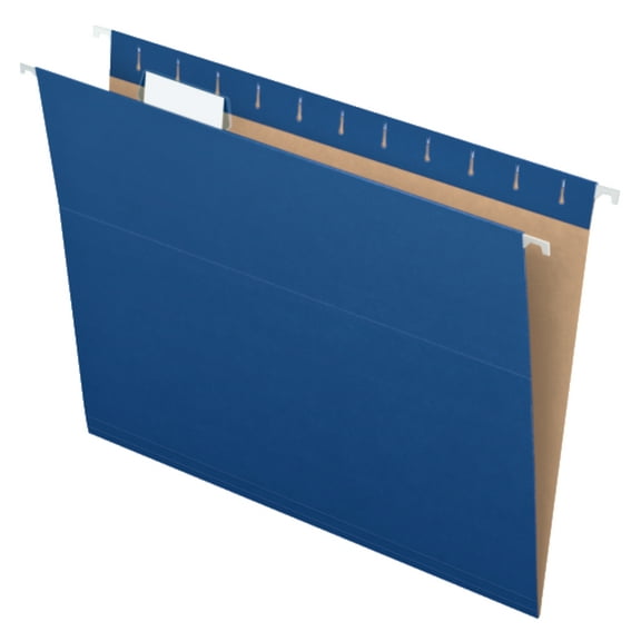 Pendaflex® Recycled Hanging Folders, Letter Size, Navy, 1/5 Cut, 25/BX