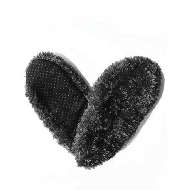 Fuzzy Footies Super Soft Slippers with SlipResistant Bottom Black