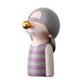 thumbnail image 1 of Resina Linda escultura pieza, moderno personaje de dibujos animados decorativo para el hogar, oficina, y escritorio, habitación de - C_Boy_Purple Sunnimix estatua de escultura de escritorio, 1 of 8