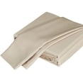 thumbnail image 4 of 2-Piece Queen Size Pillowcase Set Luxurious Viscose from Bamboo With Temperature and Moisture Management, Fully Elasticized Deep Pocket Fitted Soft Pillowcase Set, Light Khaki+Beige, 4 of 5