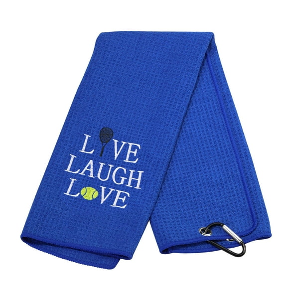 g2TUP Tennis Towels for Women Men Live Laugh Love Funny Tennis Player Themed Towel gift (Live Laugh Love)