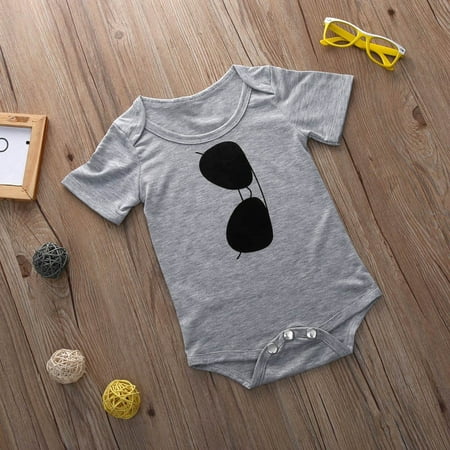 

Cotton Newborn Baby Boy Girls Clothes Short Sleeve Bodysuit Jumpsuit Romper
