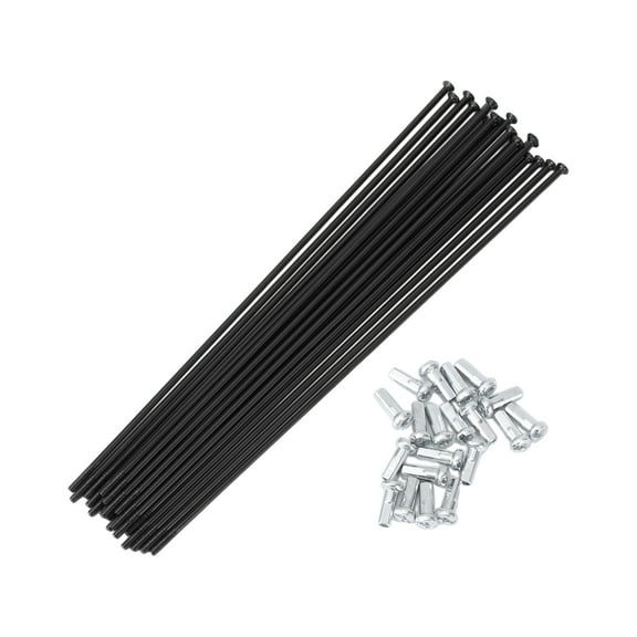 20 Set 14G Straight Pull Bicycle Spokes 157mm Straight Pull Bike Wheel Spokes Carbon Steel Black