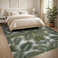 thumbnail image 3 of ODIKA 8'x10' Washable Area Rug Durable, Non-Slip Botanical Tropical With Symmetrical Foliage Border Palm Leaf Refined Structured for Living Room, Under Sectional, Family, 3 of 7