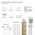 thumbnail image 3 of Chicology Privacy & Natural Woven Adjustable Sliding Panels, 3 of 7