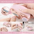 thumbnail image 3 of ILAVYO Electric Nail Clipper, 2-in-1 Trimmer & Polisher with LED Light, Dual Speed for Thick & Thin Nails, USB Rechargeable with Debris Storage, Fingernai Clippers for Seniors, Adult（Pink）, 3 of 9