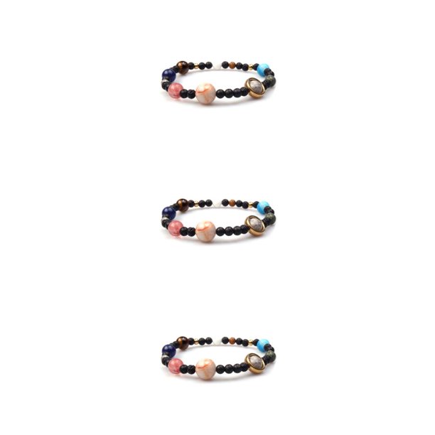 Brazalete de piedra natural Qarigey sistemas solares unisex reemplazo elástico ajustable