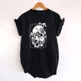 thumbnail image 2 of Mujeres Fahion Cuello redondo Mangas caídas Hombros Desgastados Estilo retro Camiseta Nupcial Verano Blusa Túnica Tops Fridja  bn2576, 2 of 4