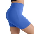 thumbnail image 2 of WULMLEO ButterLuxe Biker Shorts 6" - High Waisted Workout Running Volleyball Spandex Yoga Womens Blue S, 2 of 6