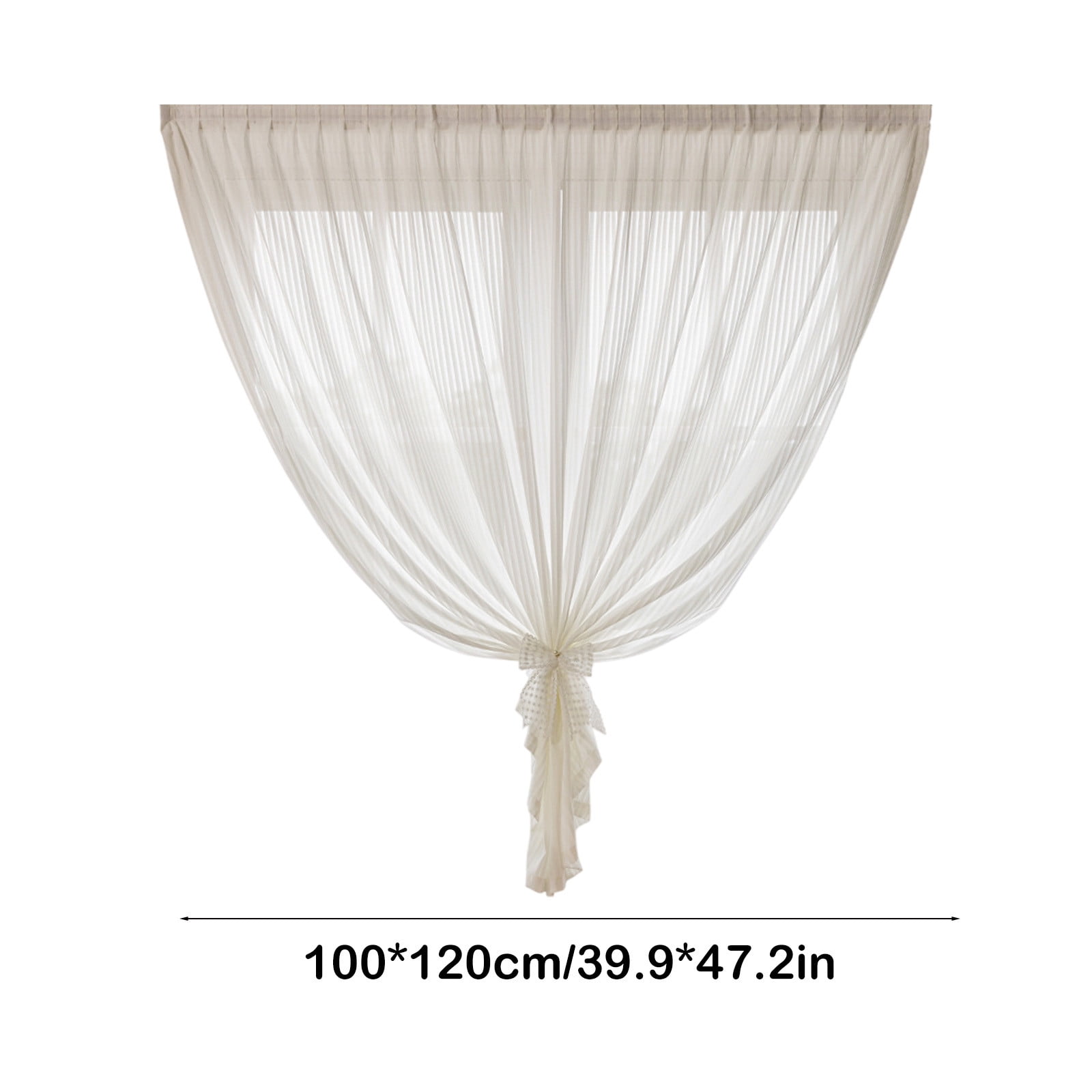 JVBTVB No Drill Adhesive Polyester Blinds - Sheer Window Curtains for Bedroom & Balcony, Semi-Transparent Light Filtering, Pleated Texture (39x47/39x59/39x71 inch, White)