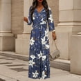 thumbnail image 2 of Plus Size Maxi Dress for Women Casual Summer Sundress V-neck 3/4 Sleeve, 2 of 2