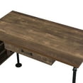 thumbnail image 5 of ACME Endang Wooden Top Writing Desk in Weathered Oak and Black, 5 of 7