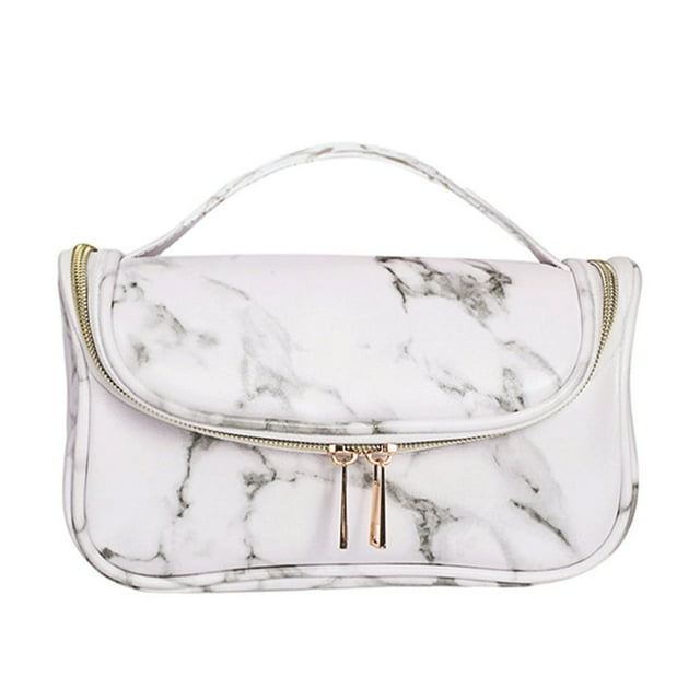 Marble Pattern Cosmetic Bag Storage Carry Handbag Toiletry Bags Holding Container Travel Personal Care Makeup Organizer Type 1