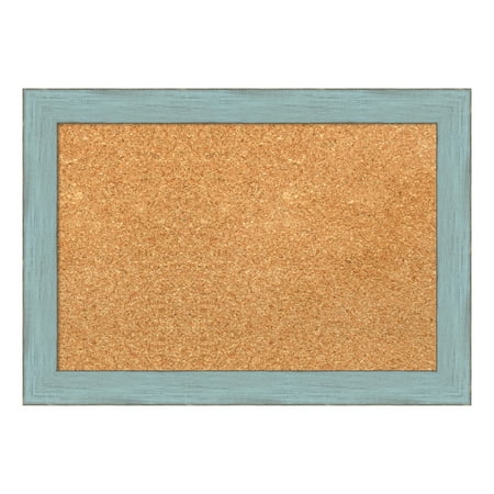 UPC: 0032231727463 | Amanti Art Natural Cork Board Wood Framed Sky Blue Rustic Bulletin Board 20 in. x 14 in.