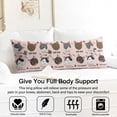 thumbnail image 3 of Watercolor Cat Art Body Pillow Cover 20x54 - Full Length Pillow Case with Invisible Zipper - Skin-Friendly Maternity Pillow Cover for Side Sleepers, 3 of 7