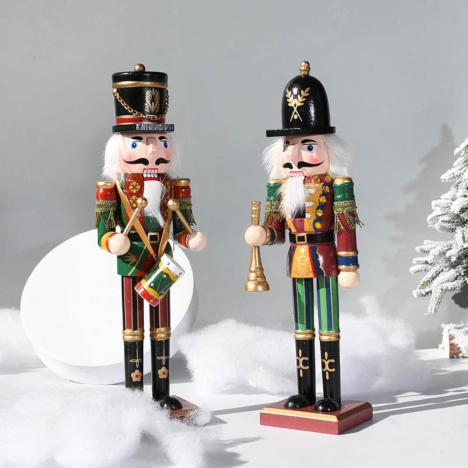 Ornements Casse-Noisette Pour Sapin De Noël - 24 Pièces En Bois, Environ 8.6cm - Décoration Festive Pour Intérieur