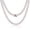 Rose Gold, variant on Priscilla 18k White Gold Plated Necklace with Simulated Diamond Crystals for Women