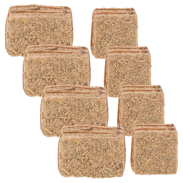 Shisuyan 8 Pcs Maison de Poupée, Modèle de Pelote de Paille, Scène de Récolte à la Ferme, Mini Poils Réalistes, Accessoires de Maison de Poupée Style Ferme
