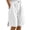 White, variant on Women's Casual Cropped Pants with Elastic Waist and Split Hem Comfortable Daily Wear for Spring Summer Fall Seasons XXL White
