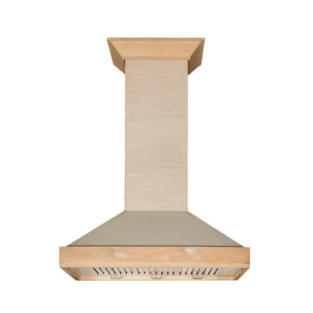 ZLINE 30 in. Unfinished Wooden Wall Mount Range Hood - Includes Motor