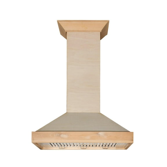 ZLINE 30 in. Unfinished Wooden Wall Mount Range Hood - Includes Motor