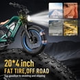 thumbnail image 5 of Smartravel 3000W Adult Electric Bicycle,Dual Motor Electric Bike with 52V25Ah Dual Lithium Battery,70-92Miles Range,7 Speed Gears for Adults, 5 of 7