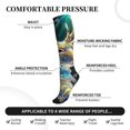thumbnail image 2 of Sikiie Colorful Stained Glass Deer 1 Pairs Compression Socks for Men and Women 15-20 mmHg Running Support Socks, 2 of 7