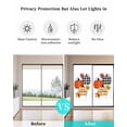 thumbnail image 4 of Window Privacy Film Orange Pumpkins Stained Glass Window Film Decorative Sun Block Window Cover Farmhouse Plaid Summer Botanical Leaves Window Clings Static Adhesive Sticker for Bathroom 35.4"x78.7", 4 of 7