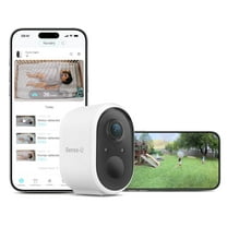 Sense-U Smart Battery Baby Monitor Security Camera, Indoor/Outdoor Use, AI Breathing Detection, 1080p Video Monitor, Weatherproof Wireless Camera, 2-Way Audio, No Monthly Fee