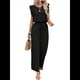 thumbnail image 2 of para Mujer, Verano 2025, Mangas con Volantes, Cuello Cuadrado, con Cordón y Bolsillos, Negro, Talla M, 2 of 9