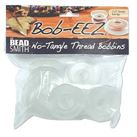 The Beadsmith Bob-EEZ 4-Piece Combo - No Tangle Thread Bobbins - 1-7/8 Inches 32 Bobbins - Jewelry Tools for Kumihimo Braiding Macrame Designs & Chain Storage
