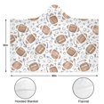 thumbnail image 3 of Wearable Blanket,Football with Symbols Pattern Hooded Wearable Sherpa Blanket for Adults & Teens,Winter Poncho Shawl Wrap Cape Thick Warm,60"x80", 3 of 5