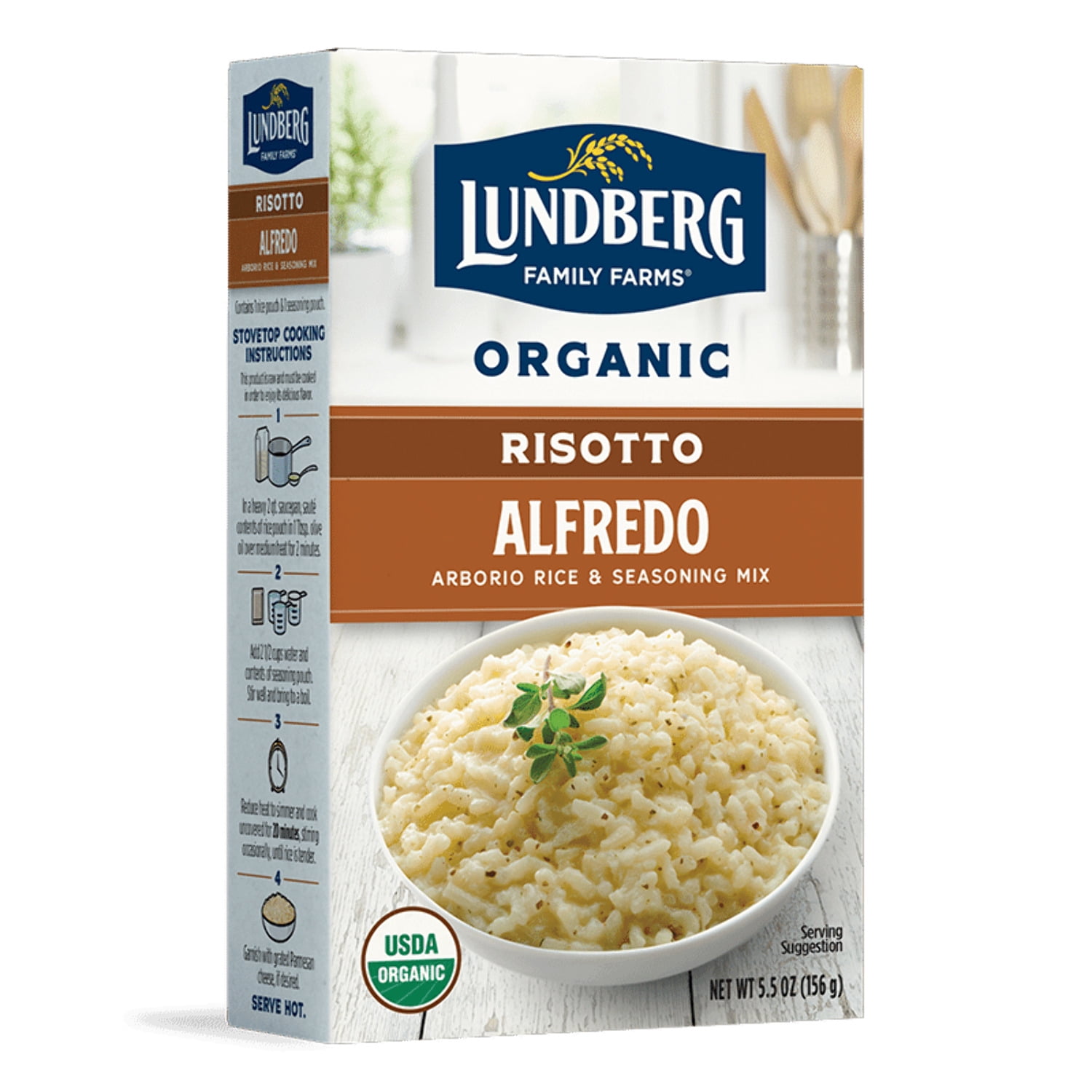 Lundberg Family Farms Organic Alfredo Risotto - 6 ct