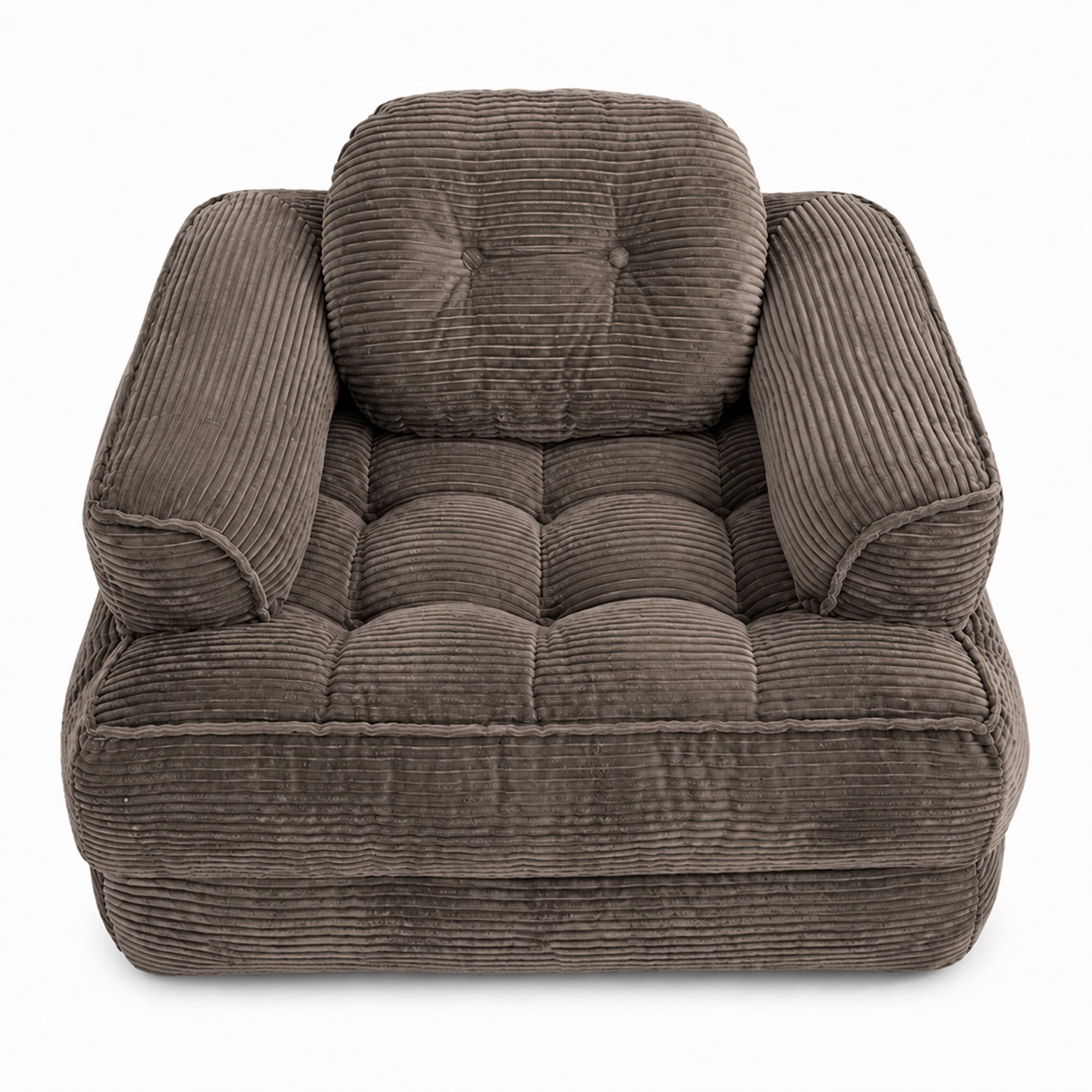 Leumius Folding Sofa Bed, Convertible Sofa Bed with Armrest, Corduroy Boneless Foldable Bed, 2-in-1 Portable Sofa Bed with Pillows for Bedroom, Living Room, Homestay, Game Room Coffee