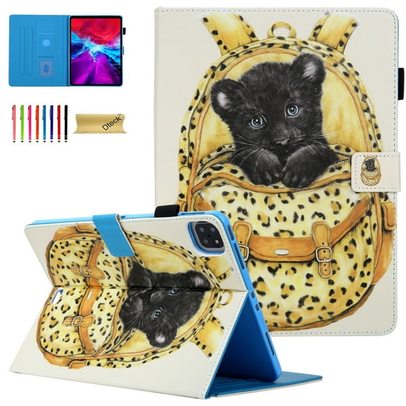 iPad Air 4th Generation Case, iPad Pro 11 Case, Slim Light Corner Protection Folio Folding Stand Protective Smart Case with Auto Sleep/Wake for iPad Air 4 10.9 inch, Pro 11 3rd/2nd/1st Gen,Leopard