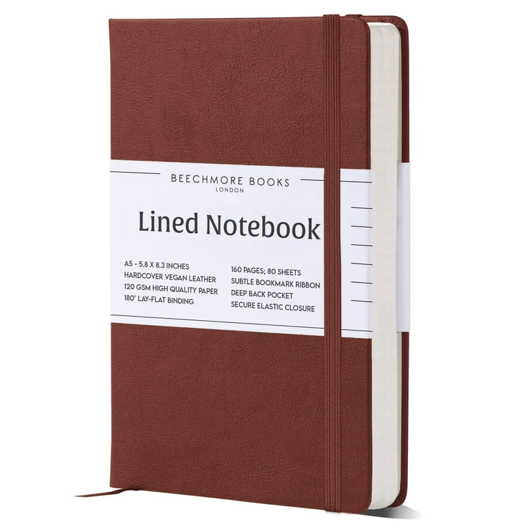 Red A5 Hardcover Vegan Leather Ruled Notebook with 120 gsm Lined Cream Paper and Gift Box, 80 Sheets Red A5 Hardcover Vegan Leather Ruled Notebook with 120 gsm Lined Cream Paper and Gift Box, 80 Sheets