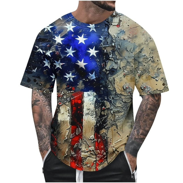 T-shirt for Men, Fast-Drying Polyester Sportswear with Curved Crew Neck, Breathable Lightweight Design for Gym Running Cycling Basketball Tennis