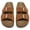 Khaki, variant on Women's Double Buckle Slides, Comfortable Non-Slip Summer Sandals