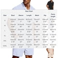 thumbnail image 3 of Mrmaere Men's Collared Button Down Shirt and Shorts Set Short Sleeve 2 Piece Open Front for Beach Travel Black L, 3 of 9