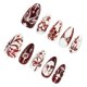 thumbnail image 3 of Uñas postizas IMRAIN almendra mediana rojas con moño y cereza, 24 piezas, 3 of 6