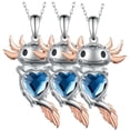 thumbnail image 1 of Collar y Dije de Ajolote AxolotlNeck04 3Pzas Ajolote/Corazón Plata/Azul Metal Cadena y Dije., 1 of 5