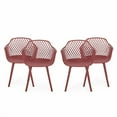 thumbnail image 2 of Christopher Knight Home Chaise de Salle à Manger d'Extérieur Delia (Ensemble de 4), Rouge, 2 of 4