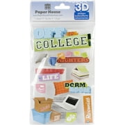 Paper House 3-D Sticker-Off To College