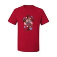 thumbnail image 2 of Wild Bobby, Cross with Flowers and Butterflies, Inspirational/Christian, Men Graphic Tees, Red, Large, 2 of 3