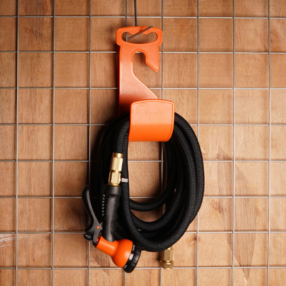 TankMR Garden Tools Hook Rust-free Garden Hose Pipe Reel Hook Hanger Wall Mounted Holder Organizer Tool Orange