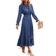 thumbnail image 1 of Vestido PRETTYGARDEN 2025 de Manga Larga con Diseño Swiss Dot Midi Azul Talla M, 1 of 8