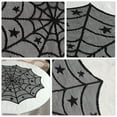 thumbnail image 6 of FESTFENDS Black Spiderweb Decor Spider Net Fabric 1Pcs Round Table Cloth for  Party Festivals, 6 of 8